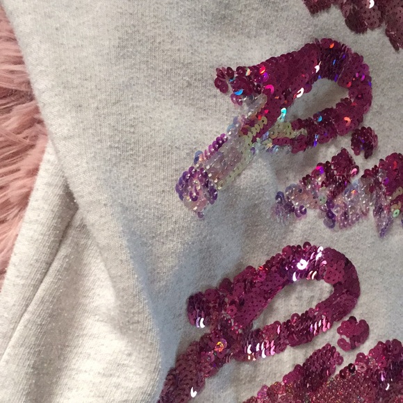 Victoria secret pink sequin Zip hoodie see all pics please Size Small - Picture 10 of 16